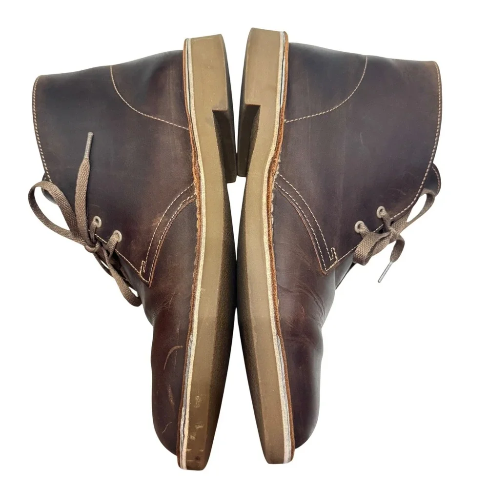 Clarks Desert Boots Mens 9.5 Dark Brown‎ Leather Chukka 260822863095